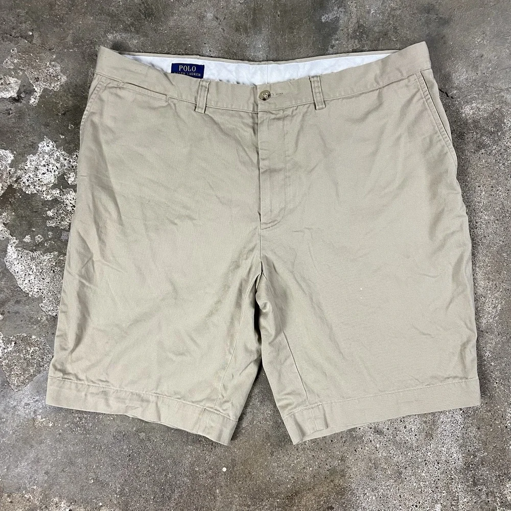 Polo‎ Ralph Lauren Chino Shorts Size 40 Beige Relaxed Fit Casual Wear Pony Logo